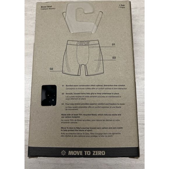 Nike KE1151 001 Men’s Sz X-Large Dri-Fit Elite Micro Boxer Brief Black/Volt - Picture 2 of 2